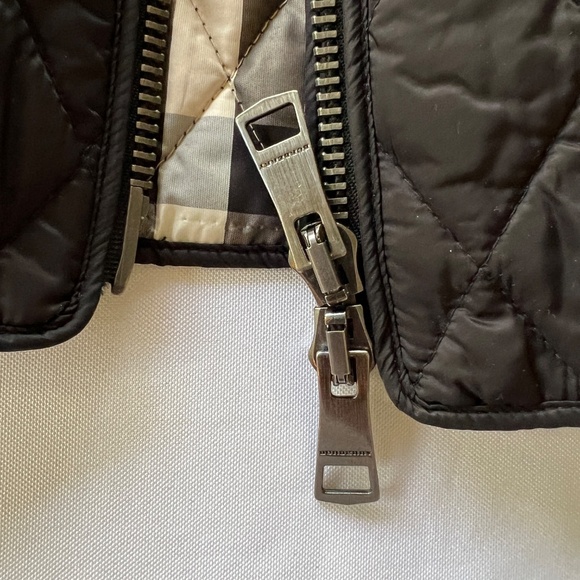 BURBERRY BRIT Quilted Jacket Nova Check Lining Black Size L - Picture 13 of 16